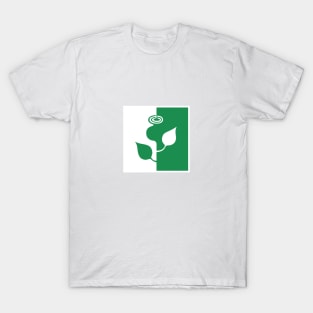 Flower, green and white abstraction T-Shirt